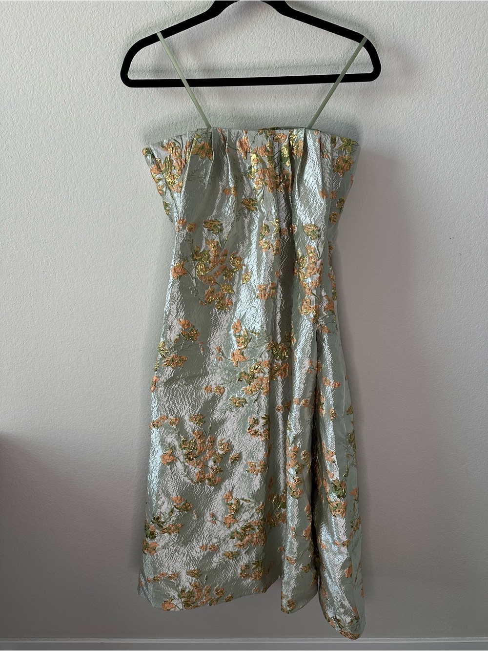 Staud Kennedy Strapless Brocade Midi Dress In Metallic SZ US 6 NWOT - Picture 7 of 7